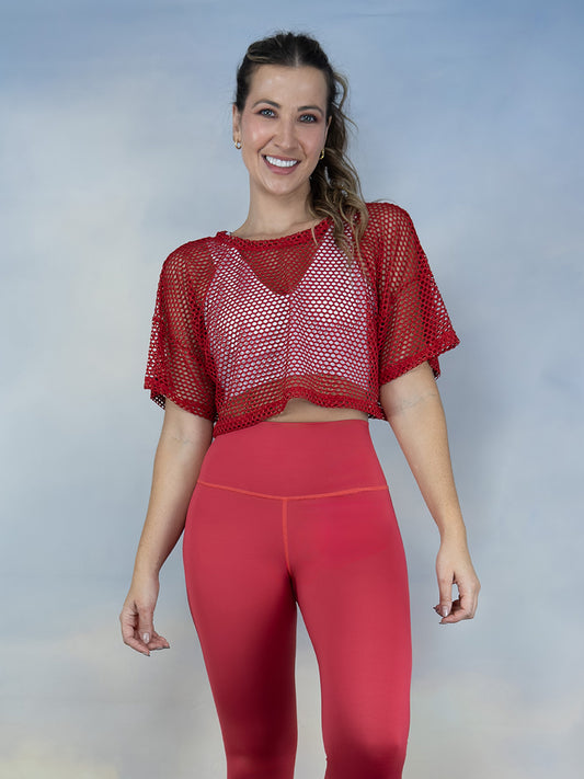 Blusa en malla deportiva para dama