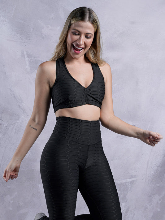 Top deportivo en jacqard para dama / Descuento