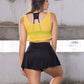 Camiseta deportiva en malla tipo crop top