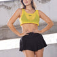 Camiseta deportiva en malla tipo crop top