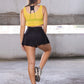 Camiseta deportiva en malla tipo crop top