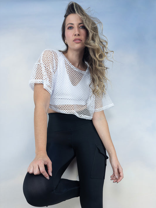 Blusa en malla deportiva para dama