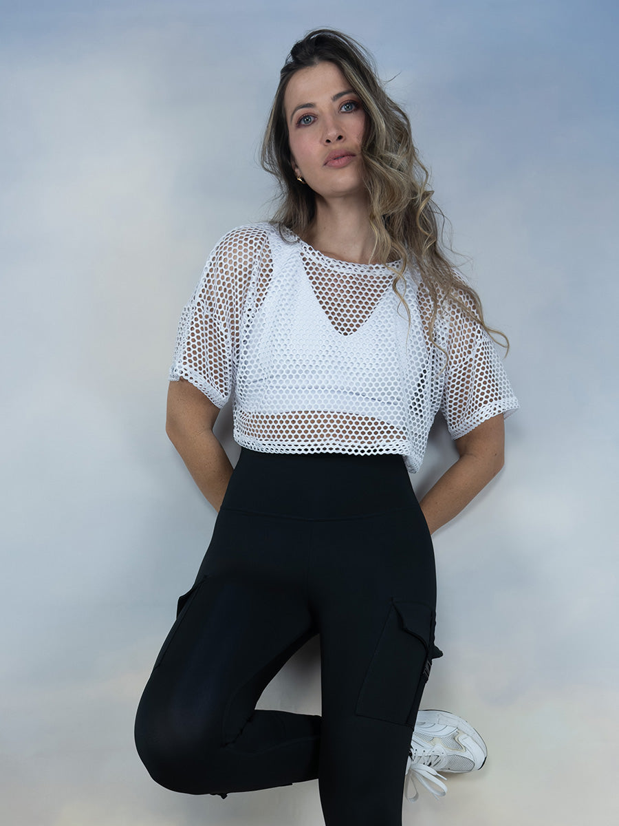 Blusa en malla deportiva para dama