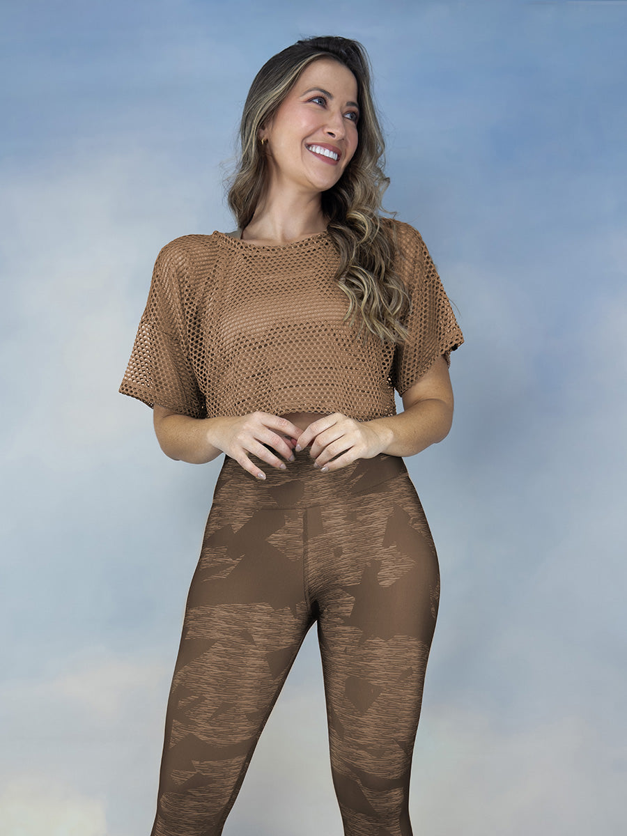 Blusa en malla deportiva para dama