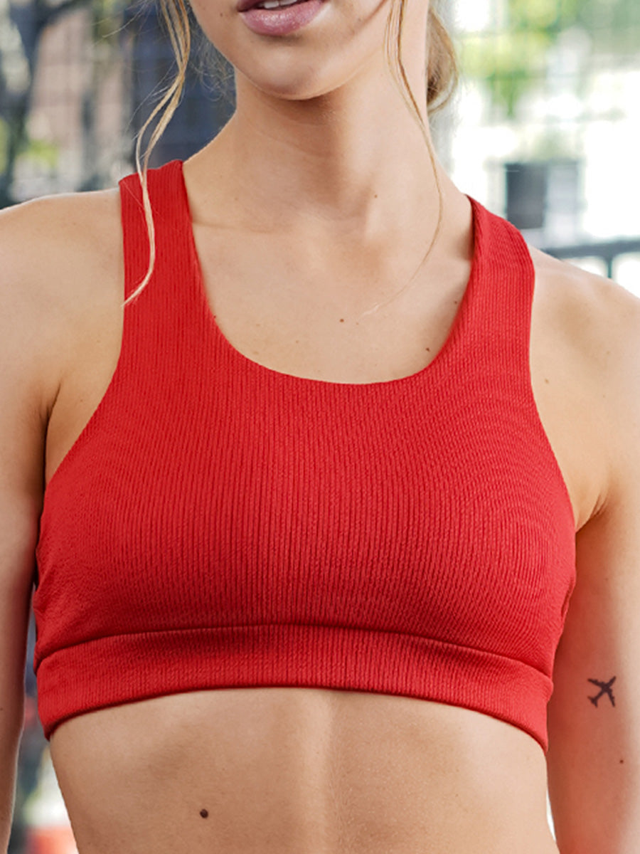 Top deportivo en jacqard para dama / descuento