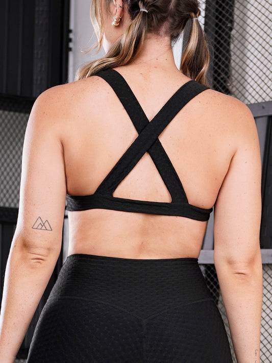 Top deportivo en jacqard para dama/ descuento