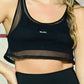 Camiseta deportiva en malla tipo crop top/ Descuento