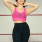 Camiseta deportiva en malla tipo crop top