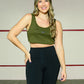 Camiseta deportiva en malla tipo crop top