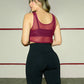 Camiseta deportiva en malla tipo crop top