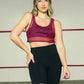 Camiseta deportiva en malla tipo crop top