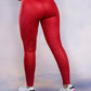 Leggins efecto piel deportivo para dama con cierre delantero / Descuento